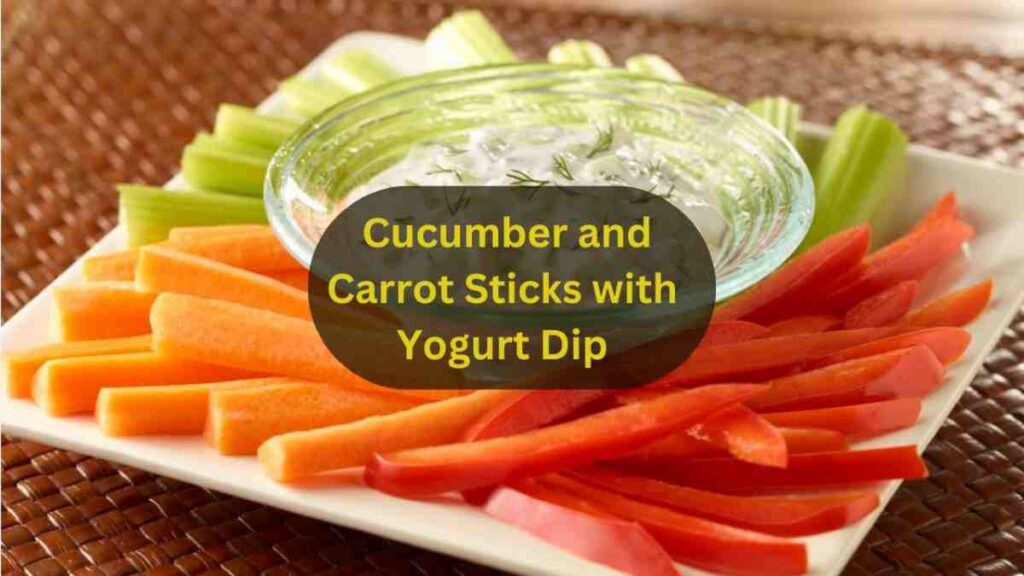 Cucumber and Carrot Sticks with Yogurt Dip